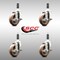 Service Caster 4 Inch 316SS High Temp Glass Filled Nylon 7/8 Inch Stem Caster Set Brake SCC SCC-SS316EX20S414-GFNSHT-TLB-78-4 - alternate 4